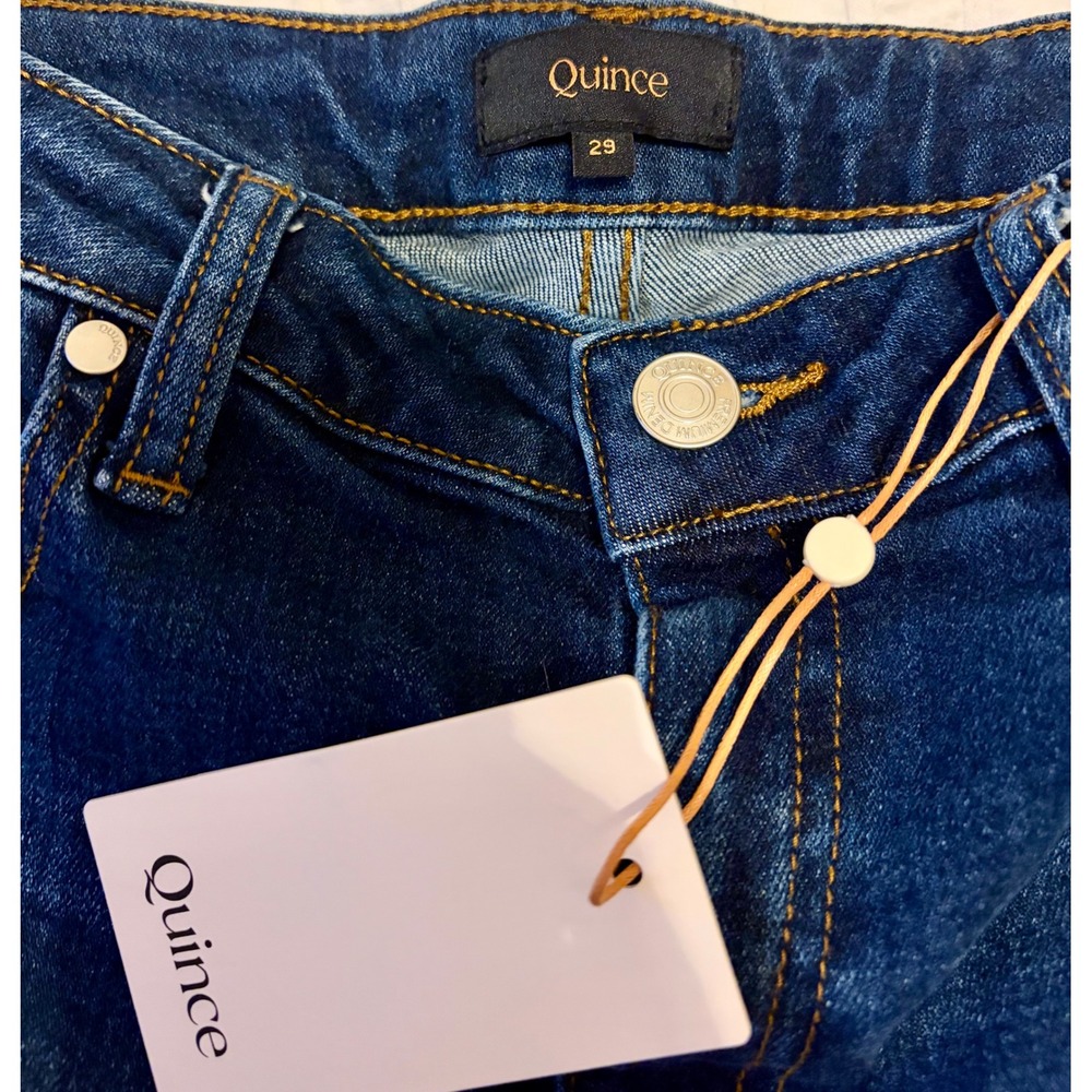 Quince NWT Bella Stretch Wide Leg Jeans Midnight Blue 29 x 30 - Picture 7 of 7